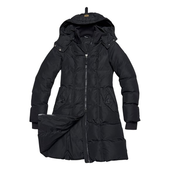 MACKAGE Luxury DOWN FILL Black Winter Puffer Parka Long Coat Jacket Womens XS - Picture 6 of 12